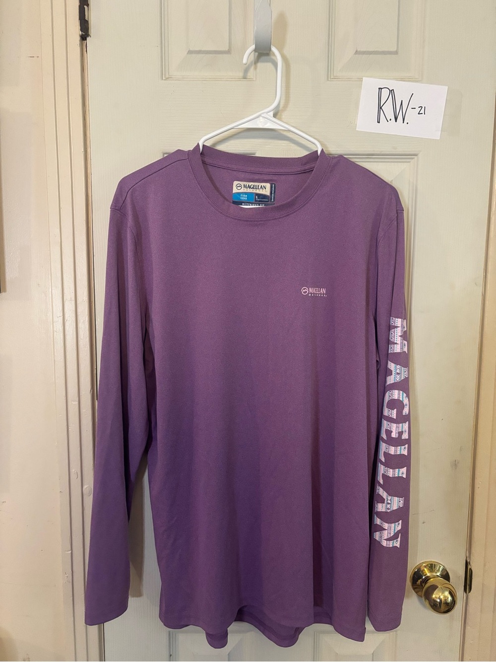 Magellan Outdoors Long Sleeve Performance Tee - Lavender Purple
